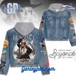 Beyonce Texas Holdem Hooded Denim Jacket