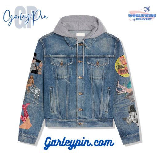 Beyonce Texas Holdem Hooded Denim Jacket