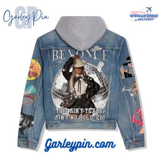 Beyonce Texas Holdem Hooded Denim Jacket