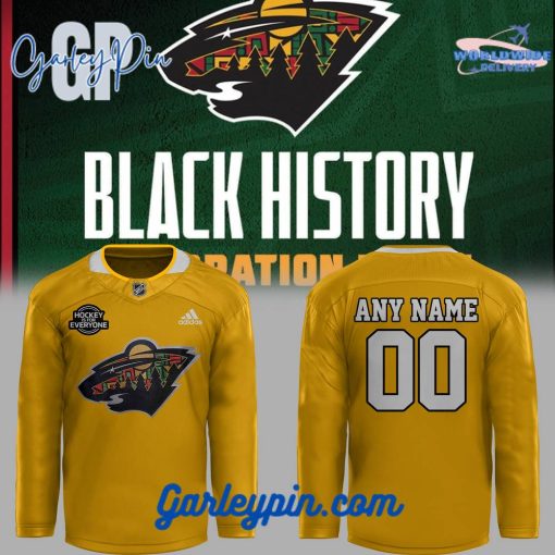 Black History Minnesota Wild Hockey Team Hockey Jersey