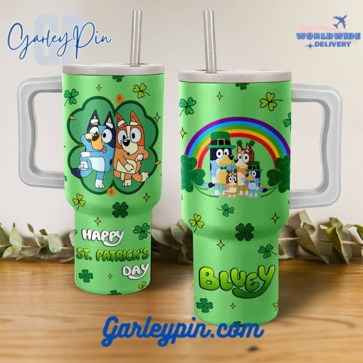 Bluey Happy St. Patrick’s Day Stanley Tumbler 40oz