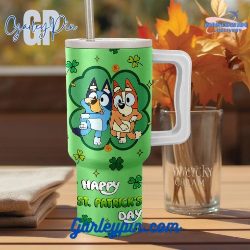 Bluey Happy St. Patrick’s Day Stanley Tumbler 40oz