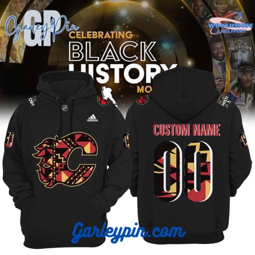 Calgary Flames 2024 Black History Month Personalized Hoodie