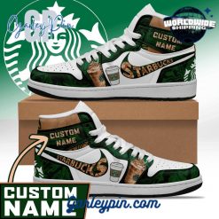Starbuck Coffee Cup Custom Name Air Jordan 1 Sneaker