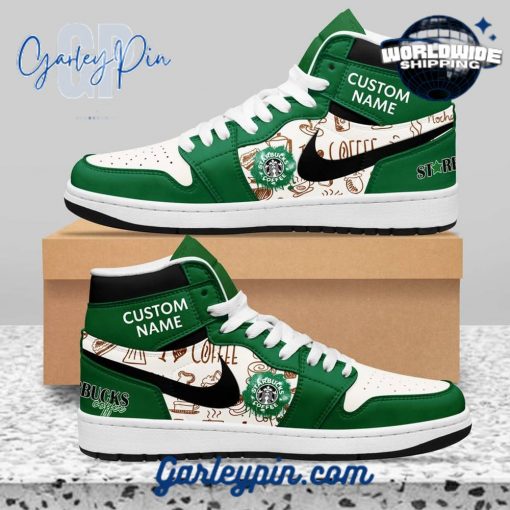 Starbuck Coffee Custom Name Air Jordan 1 Sneaker