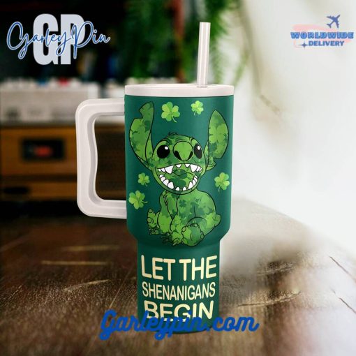 Stitch Happy St. Patrick’s Day Stanley Tumbler 40oz