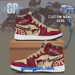 Arizona Coyotes  Custom Name Air Jordan 1 Sneaker