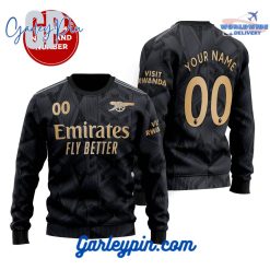 Arsenal Black Kits Custom Name Sweater