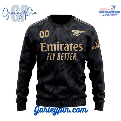 Arsenal Black Kits Custom Name Sweater