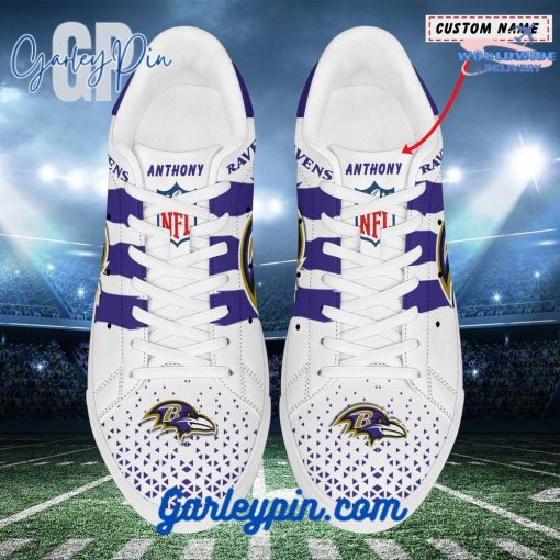 Baltimore Ravens Custom Name Stan Smith Shoes