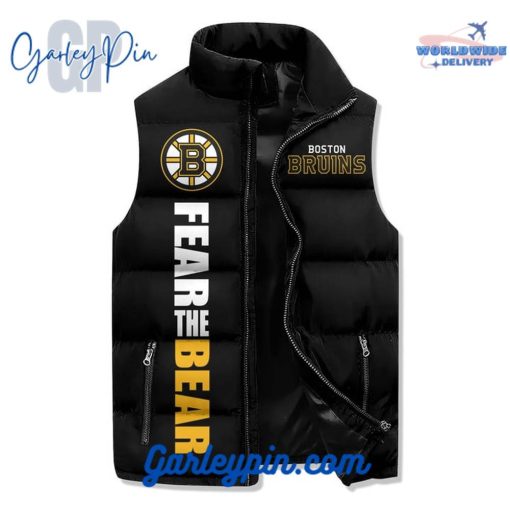 Boston Bruins I Am A Bruins Fan Sleeveless Puffer Jacket