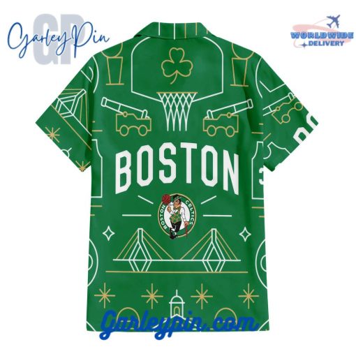 Boston Celtics Illustration Hawaiian Set