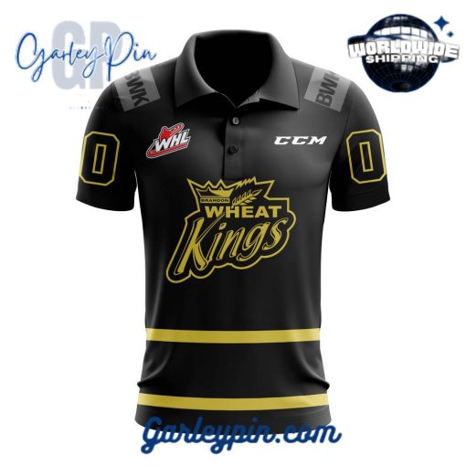 Brandon Wheat Kings Custom Name Polo Shirt