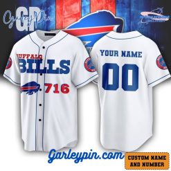 Buffalo Bills Custom Name Baseball Jersey