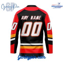 Calgary Flames Custom Name Reverse Retro Hockey Jersey