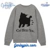 Cat Bless You No Color Star Black Sweater