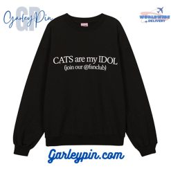 Cat Bless You Cats are my Idol Black Sweatshirt