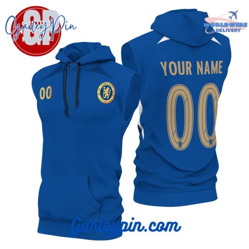 Chelsea Home Kits Custom Name Sleeveless Hoodie