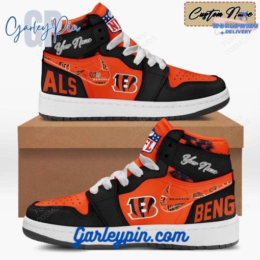 Cincinnati Bengals Custom Name Air Jordan 1 Sneaker