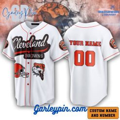 Cleveland Browns Custom Name Baseball Jersey