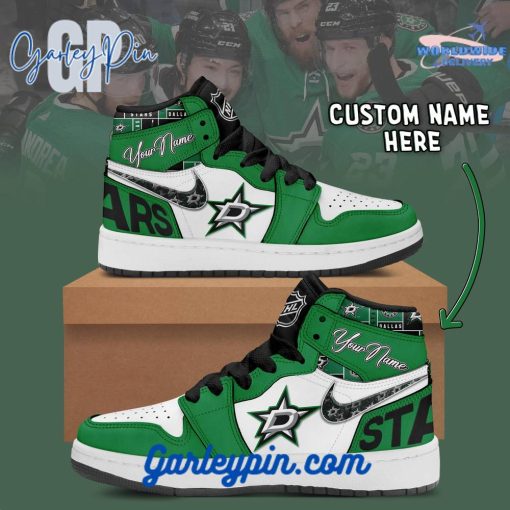 Dallas Stars Custom Name Air Jordan 1 Sneaker