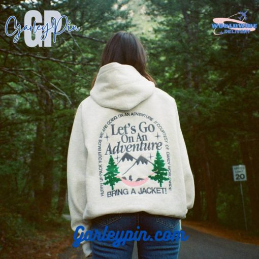 Dandy Worldwide “Let’s Go On An Adventure” Oversized Lux Heather Gray Hoodie