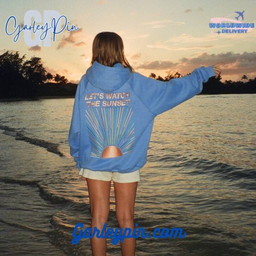 Dandy Worldwide “Let’s Watch the Sunset” Oversized Lux Blue Hoodie