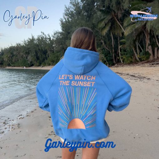 Dandy Worldwide “Let’s Watch the Sunset” Oversized Lux Blue Hoodie