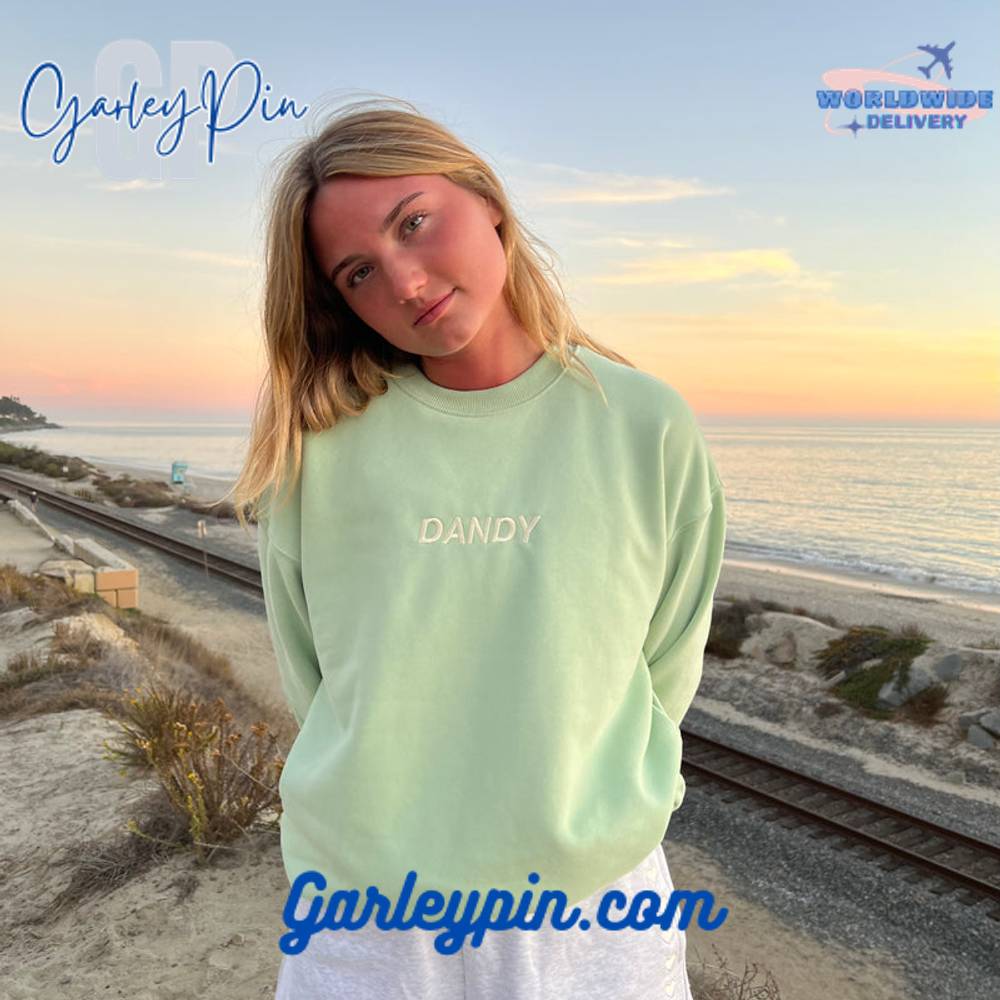 Dandy Worldwide “Self Care” Beach Sage Green Sweatshirt