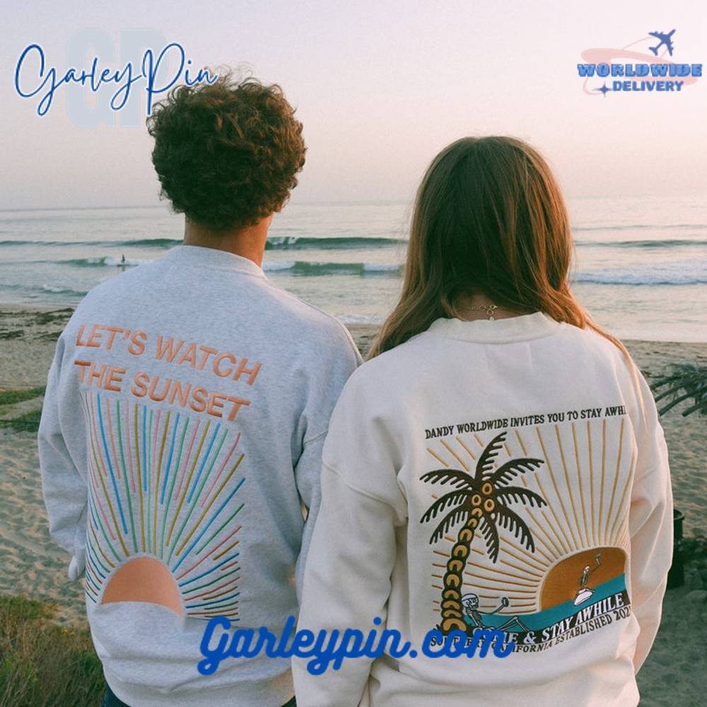 Dandy Worldwide “Stay Awhile” Beach Sweatshirt