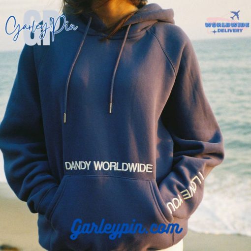 Dandy Worldwide “Words of Affirmation” Oversized Lux Blue Hoodie