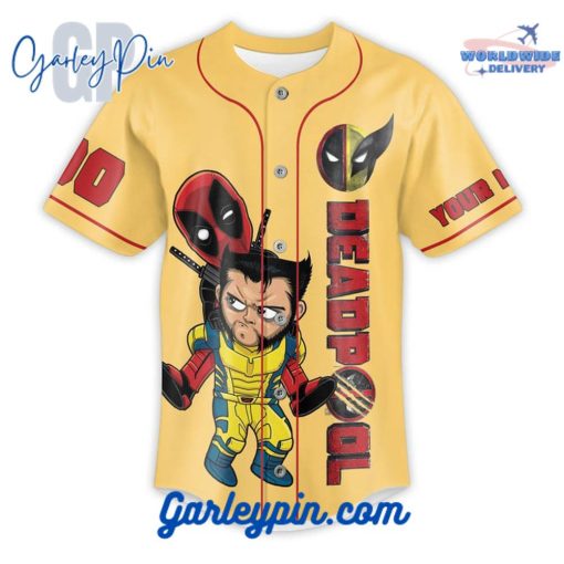 Deadpool He Is Not Coming Alone Custom Name Baseball Jersey