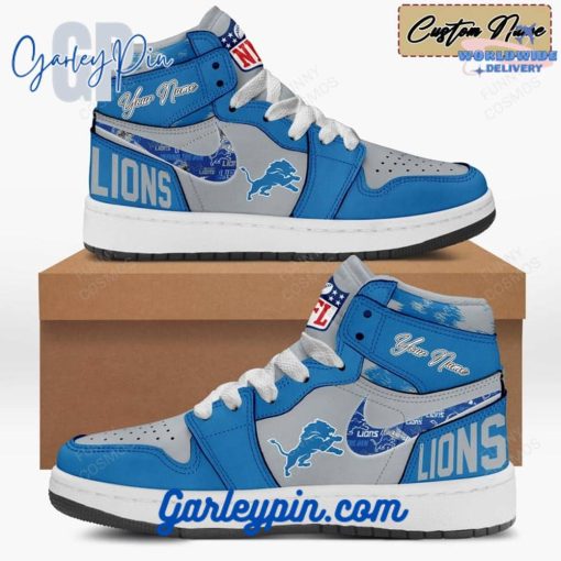 Detroit Lions Custom Name Air Jordan 1 Sneaker