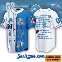 Detroit Lions Custom Name Baseball Jersey