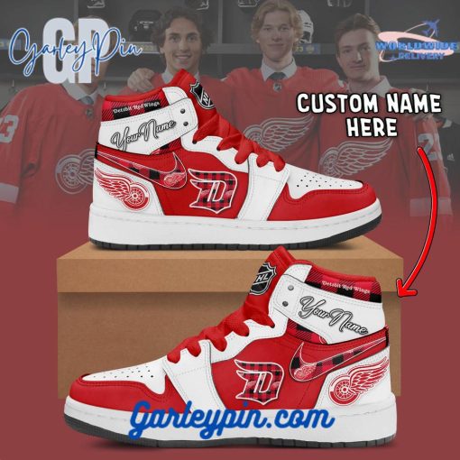 Detroit Red Wings Custom Name Air Jordan 1 Sneaker