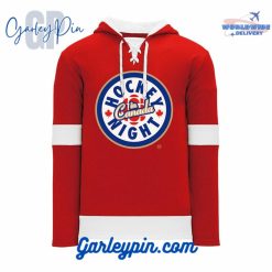 Detroit Red Wings Hockey Night In Canada Lace Up Hoodie