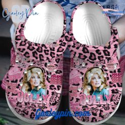 Dolly Parton Leopard Pattern Custom Name Crocs