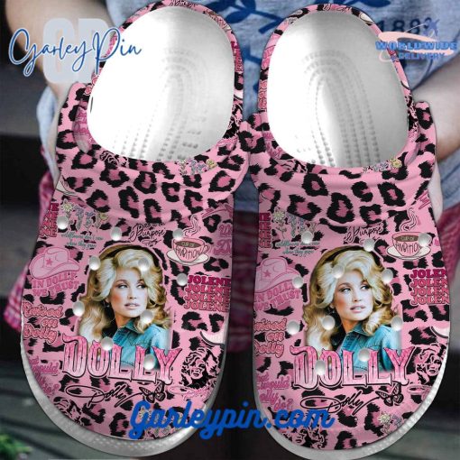 Dolly Parton Leopard Pattern Custom Name Crocs