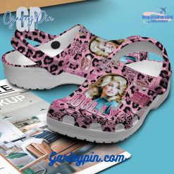 Dolly Parton Leopard Pattern Custom Name Crocs