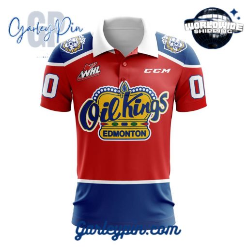 Edmonton Oil Kings Custom Name Polo Shirt