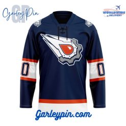 Edmonton Oilers Custom Name Reverse Retro Hockey Jersey