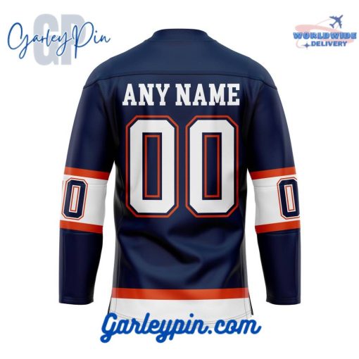 Edmonton Oilers Custom Name Reverse Retro Hockey Jersey