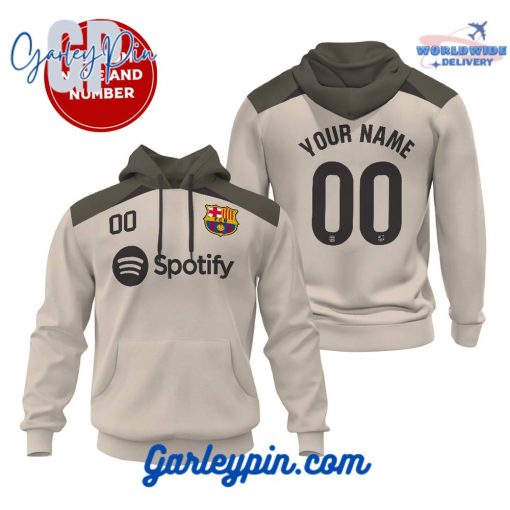 FC Barcenola Strike Tan Custom Name Hoodie