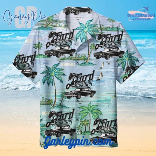 Ford Mustang Blue Hawaiian Shirt