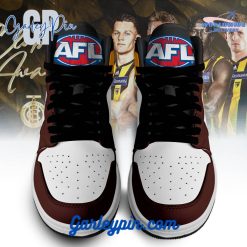 Hawthorn Hawks Custom Name Air Jordan 1 Sneaker