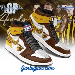 Hawthorn Hawks Custom Name Air Jordan 1 Sneaker