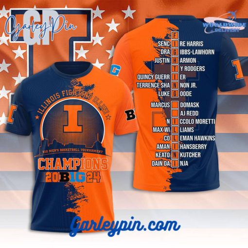 Illinois Fighting Men’s Basketball Tournament Champions 2024 T-Shirt