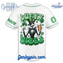 Jack Skellington Happy St Patrick's Day Custom Name Baseball Jersey