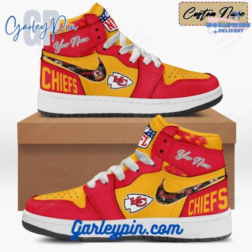 Kansas City Chiefs Custom Name Air Jordan 1 Sneaker