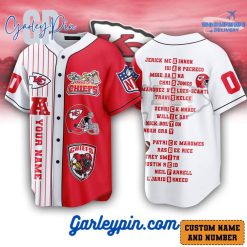 Kansas City Chiefs Custom Name Baseball Jersey